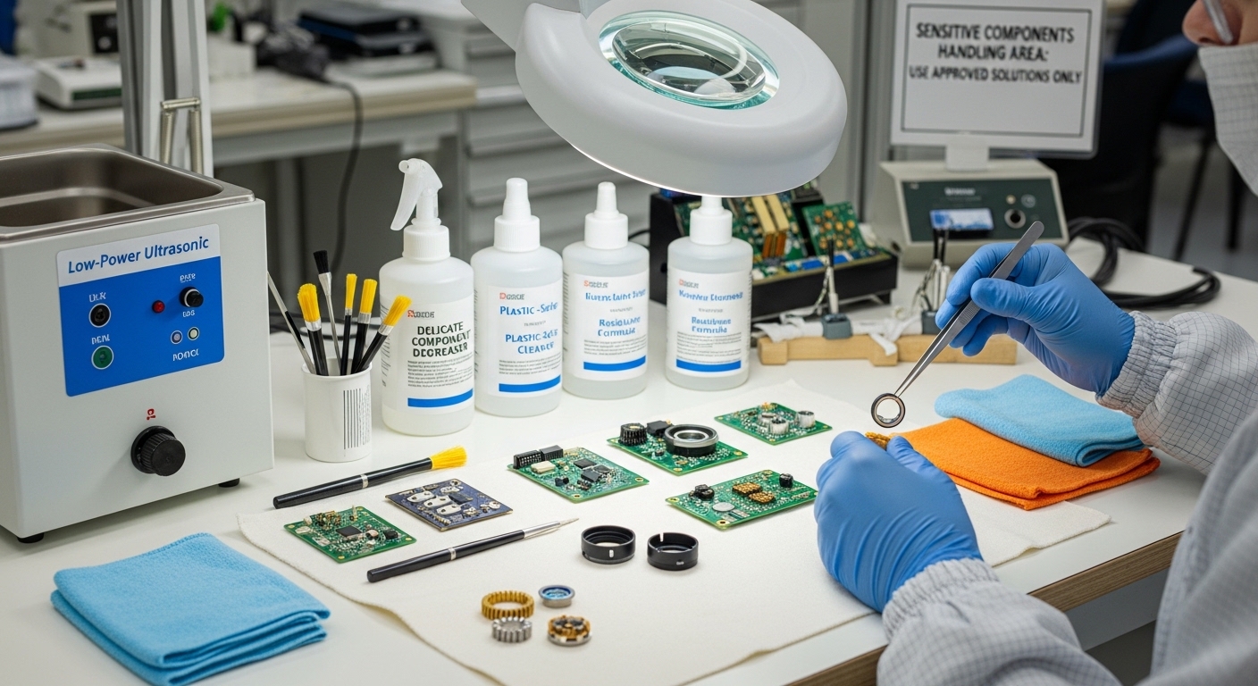 How to Degrease Sensitive Components Without Stressing Plastics or Polymers