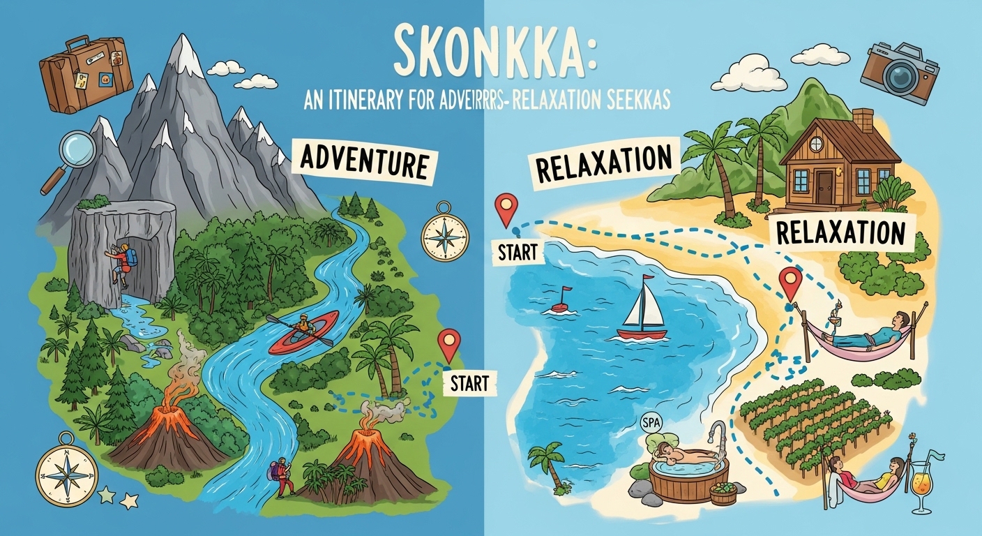 Skonkka: An Itinerary for Adventurers and Relaxation Seekers