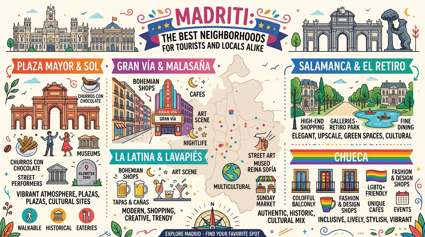 Madriti: The Best Neighborhoods for Tourists and Locals Alike